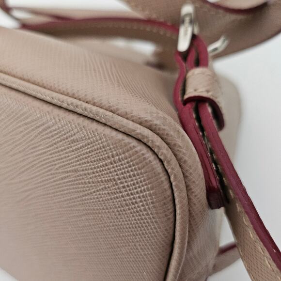 Prada Promenade Backpack Saffiano Leather Small Beige main image 9
